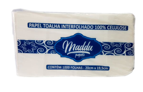 PAPEL TOALHA MADDU  2 DOB.100 CELULOSE PCT C/ 1000