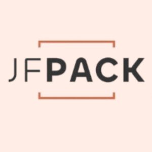 Logotipo da empresa de embalagens descartáveis plásticas JFPack